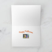 HEKS & HALLOWEEN EENHOORN, ZWARTE KAT Fantasie Paa Feestdagen Kaart (Binnen)