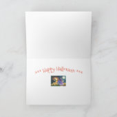 HEKS & HALLOWEEN EENHOORN, ZWARTE KAT Fantasie Paa Feestdagen Kaart (Binnen)