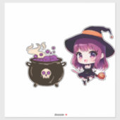 Heks/Halloween/herfst/oktober Sticker (Vel)