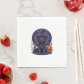 Heks Halloween Hond Pompoen Vector Kunst Servet (Insitu)
