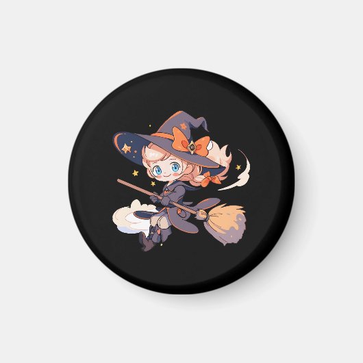 Heks Halloween Magneet (Voorkant)