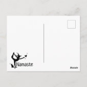 Heks Halloween Namaste Yoga Hart Kat Modern Briefkaart (Achterkant)