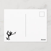 Heks Halloween Namaste Yoga Zwart Wit Modern Briefkaart (Achterkant)