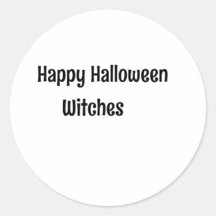 Heks halloween oktober slecht goed naam toevoegen ronde sticker