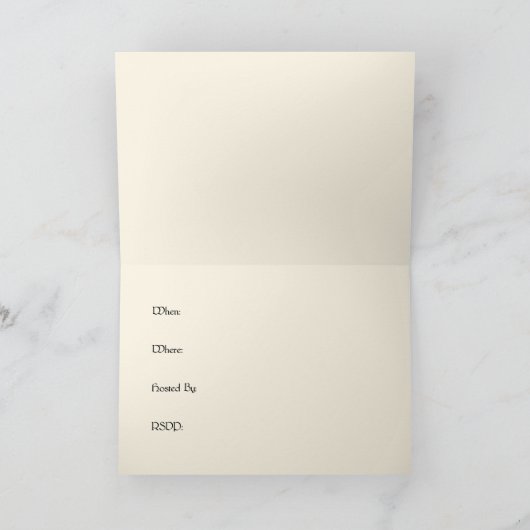  heks Halloween Party Invitation Kaart (Binnen)