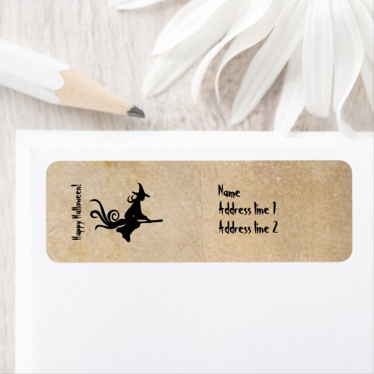 Heks Halloween Perkament Adresetiketten Etiket (Insitu)