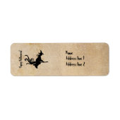 Heks Halloween Perkament Adresetiketten Etiket (Voorkant)