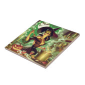  Heks Halloween Pin-Up Tegeltje (Zijkant)