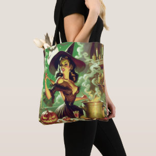 Heks Halloween Pin-Up Tote Bag