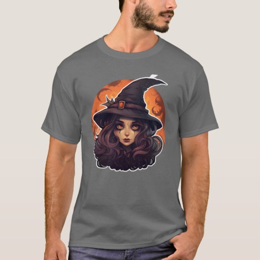 Heks Halloween Schattigee vrienden T-shirt (Voorkant)