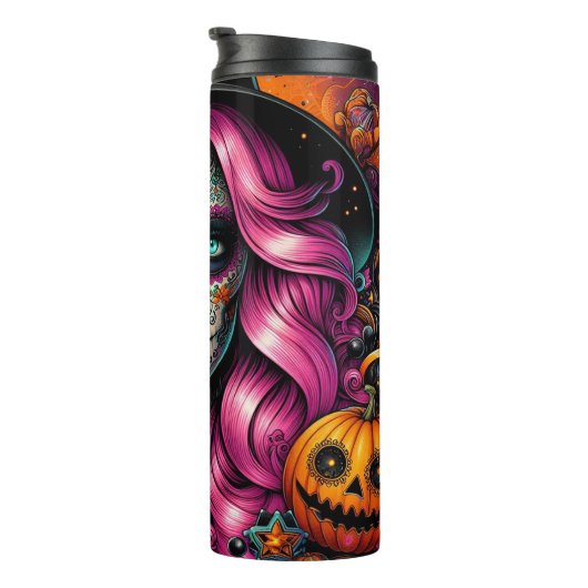 Heks Halloween Tumbler Thermosbeker (Geroteerd rechts)