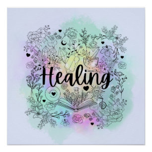 Heks Healing Touch: betoverend design Perfect Poster