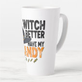Heks, heb mijn snoepgoed Halloween Latte Mok (Rechterhoek)