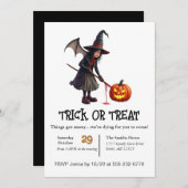 Heks heeft rommelige trick-or-treat gehad kaart (Voorkant / Achterkant)