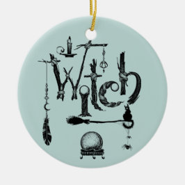 Heks heksen keramisch ornament