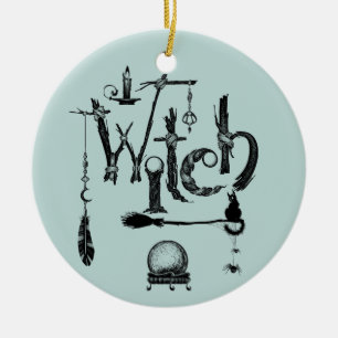 Heks heksen keramisch ornament