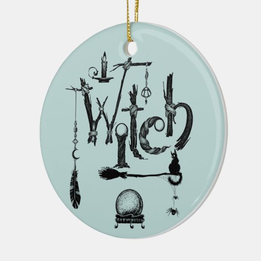 Heks heksen keramisch ornament (Links)