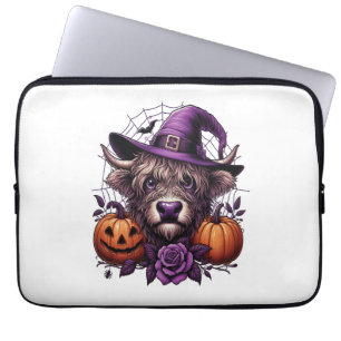 Heks Highland Halloween Koe Laptop Sleeve