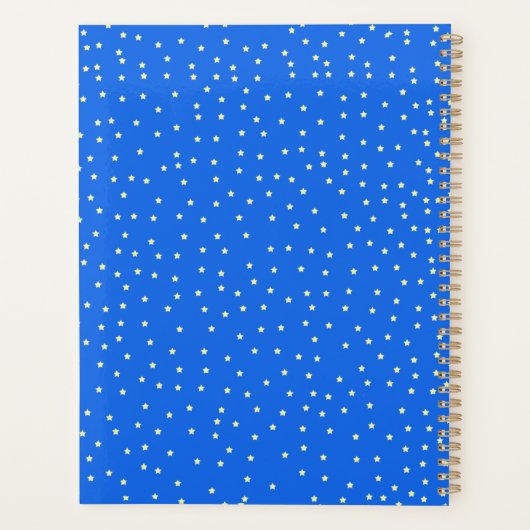 Heks Holding Pet Vliegen op bezem Voorbij Volle Ma Planner (Achterkant)