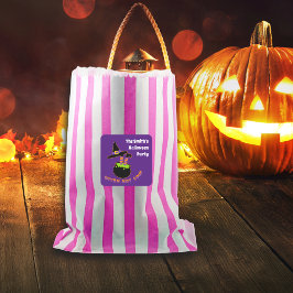 Heks Hot Soep Grappige Halloween Aangepaste naam Vierkante Sticker