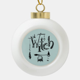 Heks Illustratieve oude wereld natuur Keramische Bal Ornament