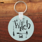 Heks Illustratieve oude wereld natuur Sleutelhanger (Voorkant)