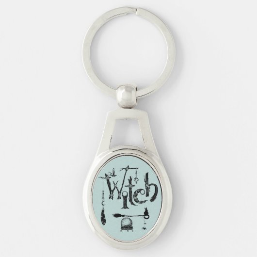 Heks Illustratieve oude wereld natuur Sleutelhanger (Voorkant)