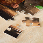 Heks in de bibliotheek legpuzzel (Zijkant)