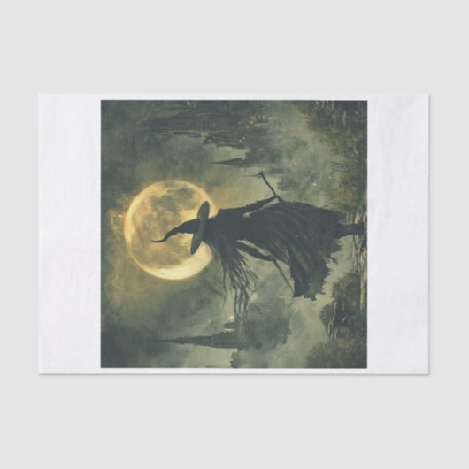 Heks in de nacht1 tissuepapier (Voorkant)