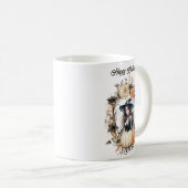  heks in Halloween krans Koffiemok (Voorkant rechts)