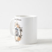  heks in Halloween krans Koffiemok (Voorkant links)