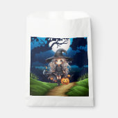  heks in het bos Happy Halloween Bedankzakje (Voorkant)