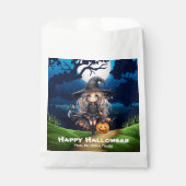  heks in het bos Happy Halloween Bedankzakje (Voorkant)