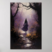 Heks in het bos poster (Voorkant)