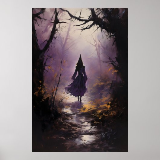 Heks in het bos poster (Voorkant)
