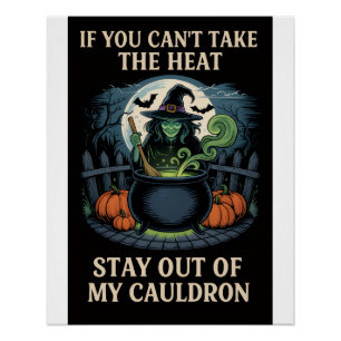 Heks in het Cauldron Poster