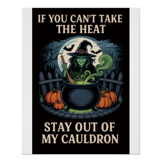 Heks in het Cauldron Poster (Voorkant)