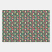 HEKS IN SNEEUWMAN TRUI, ZWARTE KAT XMAS HALLOWEEN INPAKPAPIER VEL (Voorkant 3)