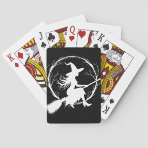 Heks in vlucht klassieke speelkaarten