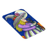 HEKS IS BESLAGEN MET KITTEN, ZWARTE KAT KUSSEN MAGNEET (Rechterzijde)