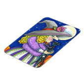 HEKS IS BESLAGEN MET KITTEN, ZWARTE KAT KUSSEN MAGNEET (Linkerzijde)