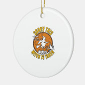 Heks Is Genomen Halloween Pompoenen Kat_1 Keramisch Ornament (Links)