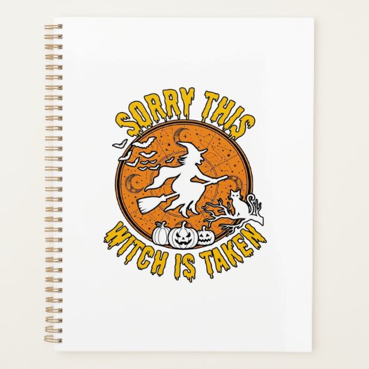 Heks Is Genomen Halloween Pompoenen Kat_1 Planner (Voorkant)