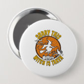 Heks Is Genomen Halloween Pompoenen Kat_1 Ronde Button 4,0 Cm (Voorkant /achterkant)