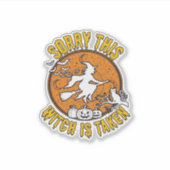 Heks Is Genomen Halloween Pompoenen Kat_1 Sticker (Voorkant)