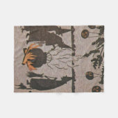 Heks Jack O' Lantern Ketel Uil Fleece Deken (Voorkant (Horizontaal))