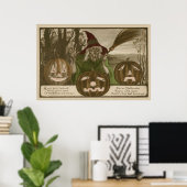 Heks Jack O' Lantern Pompoen Kobold Poster (Thuiskantoor)