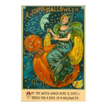 Heks Jack O Lantern Vogel Pompoen Sikkelmaan
