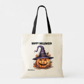 Heks Jack o'Lantern Kinder Halloween Tote Bag (Achterkant)