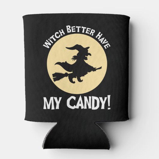 Heks kan maar beter mijn Snoep hebben! Blikjeskoeler (Achterkant)